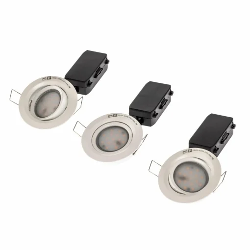 Paulmann 3 spots encastrables LED Coin Slim, blancs, IP23| Plafonniers Led|Plafonniers