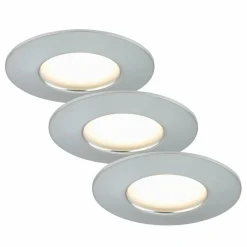 Briloner 3 spots encastrés LED Nikas IP44 aluminium| Spots Encastrés Led|Luminaires Led D'Intérieur