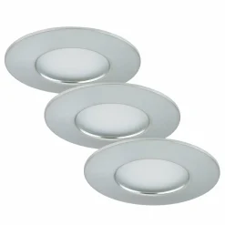Briloner 3 spots encastrés LED Nikas IP44 aluminium| Spots Encastrés Led|Luminaires Led D'Intérieur