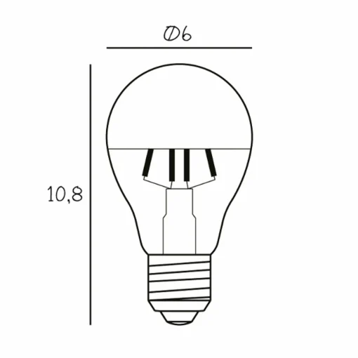 DESIGN BY US Ampoule à tête miroir LED Arbitrary E27 or 3,5W 2700K à intensité variable| Lampes Led À Intensité Variable|Ampoules Led