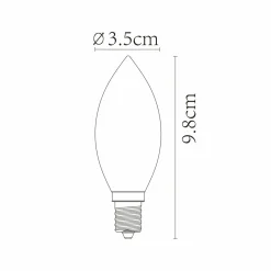 Lucide Ampoule bougie LED E14 3 W 2 200K dimmable| Lampes Led À Intensité Variable|Ampoules Led