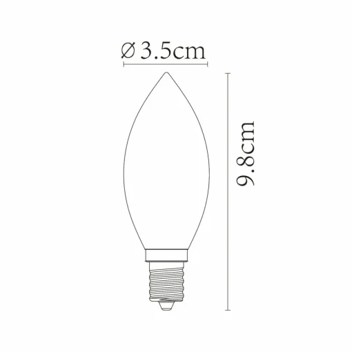 Lucide Ampoule bougie LED E14 3 W 2 200K dimmable| Lampes Led À Intensité Variable|Ampoules Led