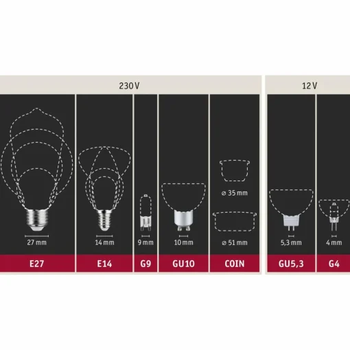 Paulmann Ampoule bougie LED E14 4,7W 2.500K or, intensité variable| Lampes Led À Intensité Variable|Ampoules Led