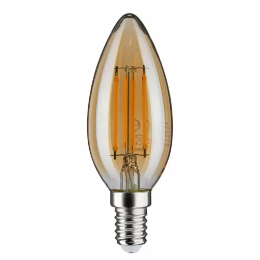 Paulmann Ampoule bougie LED E14 4,7W 2.500K or, intensité variable| Lampes Led À Intensité Variable|Ampoules Led