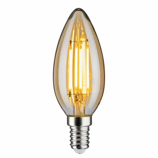 Paulmann Ampoule bougie LED E14 4,7W 2.500K or, intensité variable| Lampes Led À Intensité Variable|Ampoules Led