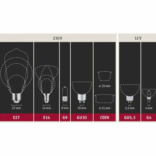 Paulmann Ampoule flamme LED E14 2,6 W 2 500 K or torsadée| Ampoules Led E14|Ampoules Led