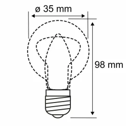 Paulmann Ampoule flamme LED E14 2,6 W 2 500 K or torsadée| Ampoules Led E14|Ampoules Led