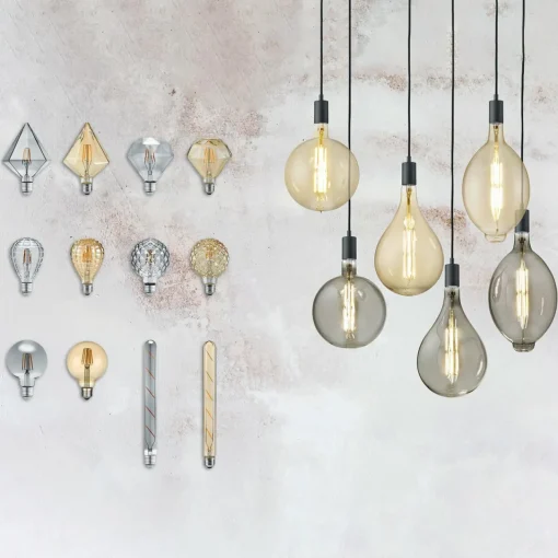 Trio Lighting Ampoule globe LED E27 6 W 2 700 K ambre| Ampoules Filament|Ampoules Filament