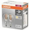OSRAM Ampoule goutte LED E14 4 W 827, kit de 2| Ampoules Filament|Ampoules Filament