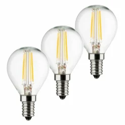 Müller-Licht Ampoule goutte LED E14 4W 2.700K filament set de 3 pièces| Ampoules Filament|Ampoules Filament