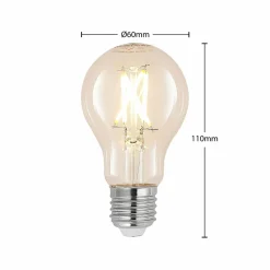 Arcchio Ampoule LED à filament E27 8W 2.700K claire à intensité variable 2 pièces| Lampes Led À Intensité Variable|Ampoules Led