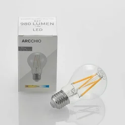 Arcchio Ampoule LED à filament E27 8W 2.700K claire à intensité variable 2 pièces| Lampes Led À Intensité Variable|Ampoules Led