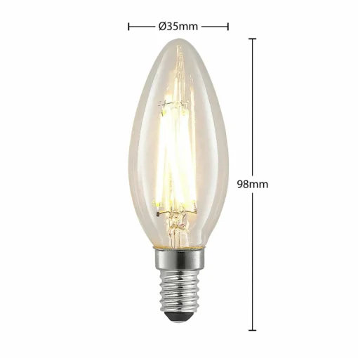 Arcchio Ampoule LED à filament E14 4 W 827 bougie dim x3| Ampoules Filament|Ampoules Filament