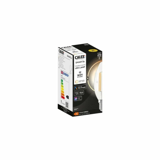 Calex Ampoule LED Smart E14 B35 4,9W bougie 1800K-3000K| Ampoules Connectées Et Intelligentes|Ampoules Connectées Et Intelligentes