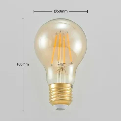 Arcchio Ampoule LED E27 A60 6,5 W 2 500 K ambre| Lampes Led À Intensité Variable|Ampoules Led