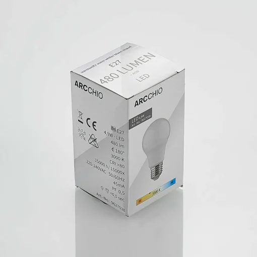 Arcchio Ampoule LED E27 A60 4,9 W 3 000 K opale x6| Ampoules Led E27|Ampoules Led