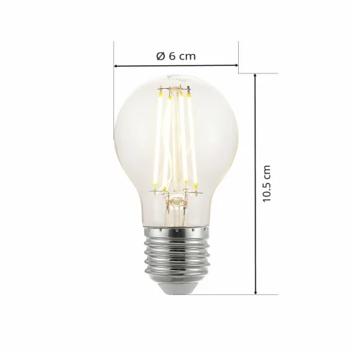 Arcchio Ampoule LED E27 A60 6,5 W 2 700 K transparente| Lampes Led À Intensité Variable|Ampoules Led