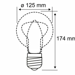 Paulmann Ampoule LED E27 G125 827 6,5W miroir de tête or| Lampes Led À Intensité Variable|Ampoules Led