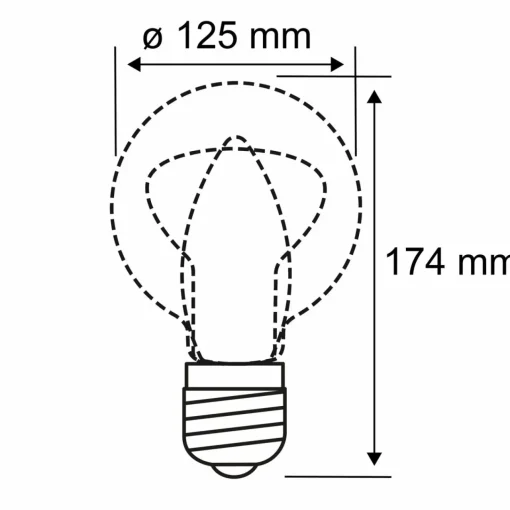 Paulmann Ampoule LED E27 G125 827 6,5W miroir de tête or| Lampes Led À Intensité Variable|Ampoules Led