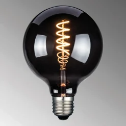 FH Lighting Ampoule LED, E27, G125, fumé, 4 W, 1800 K, 60 lm| Ampoules Filament|Ampoules Filament