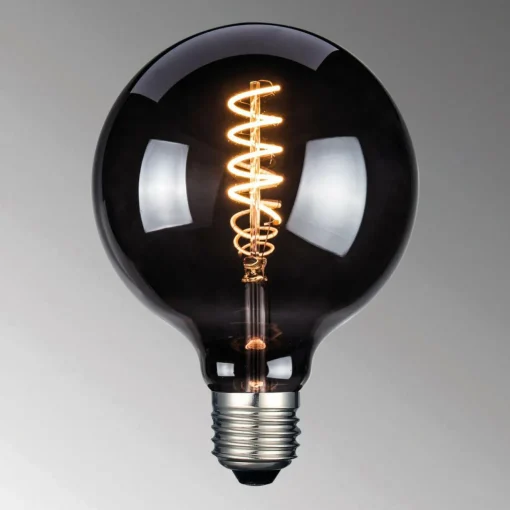 FH Lighting Ampoule LED, E27, G125, fumé, 4 W, 1800 K, 60 lm| Ampoules Filament|Ampoules Filament