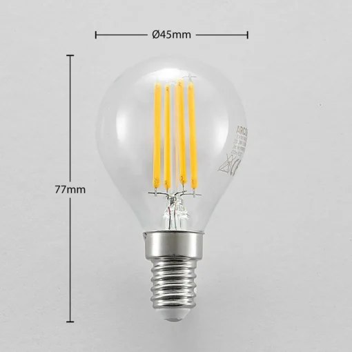 Arcchio Ampoule LED E14 P45 4 W 2 700 K clair 3-Stepdim x2| Lampes Led À Intensité Variable|Ampoules Led