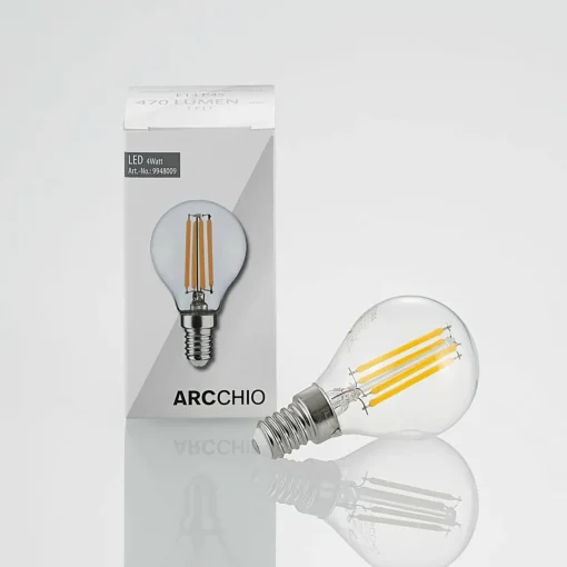 Arcchio Ampoule LED E14 P45 4 W 2 700 K clair 3-Stepdim x2| Lampes Led À Intensité Variable|Ampoules Led