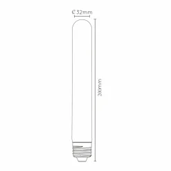 Lucide Ampoule LED E27 Tube T32 5W 2.200K à intensité variable 20cm| Lampes Led À Intensité Variable|Ampoules Led