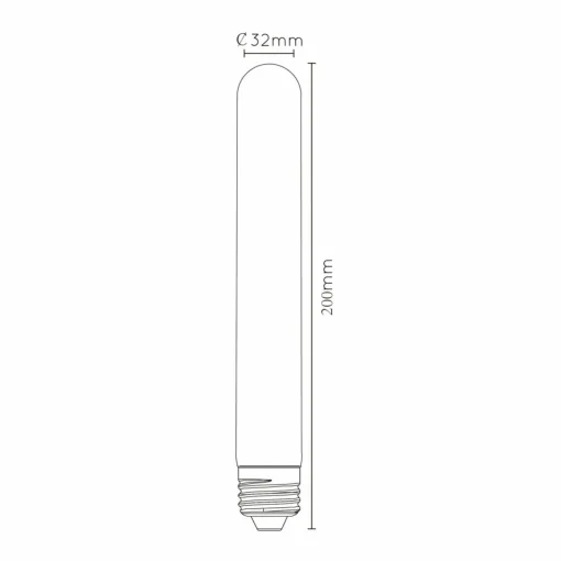 Lucide Ampoule LED E27 Tube T32 5W 2.200K à intensité variable 20cm| Lampes Led À Intensité Variable|Ampoules Led