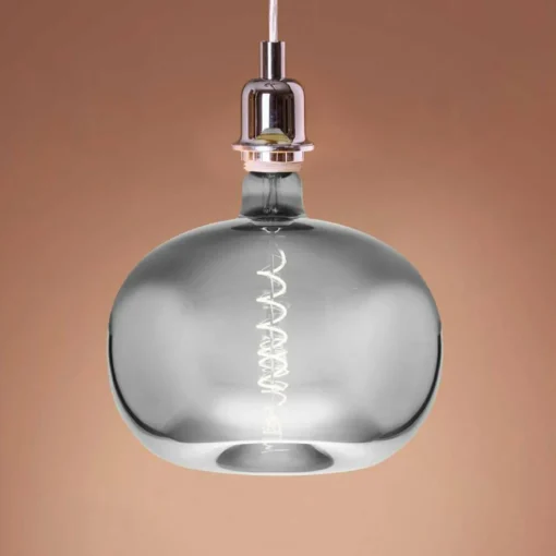 EGLO Ampoule LED E27 4 W Big Size pomme, fil, chromée| Lampes Led À Intensité Variable|Ampoules Led