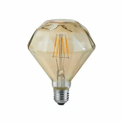 Trio Lighting Ampoule LED E27 4 W 2 700 K Diamant Filament ambre| Ampoules Filament|Ampoules Filament