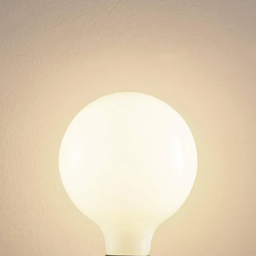 Arcchio Ampoule LED E27 6W 2 700K G125 dimmable opale 3x| Lampes Led À Intensité Variable|Ampoules Led