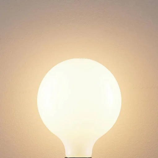 Arcchio Ampoule LED E27 8W 2 700K G125 dimmable opale 2x| Lampes Led À Intensité Variable|Ampoules Led