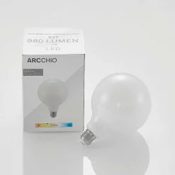 Arcchio Ampoule LED E27 8W 2 700K G125 dimmable opale 2x| Lampes Led À Intensité Variable|Ampoules Led