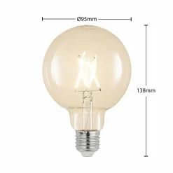 Arcchio Ampoule LED E27 4W 2 700K G95 globe 3x| Lampes Led À Intensité Variable|Ampoules Led