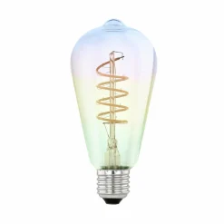 EGLO Ampoule LED E27 4W ST64 820 filament irisé dim| Lampes Led À Intensité Variable|Ampoules Led