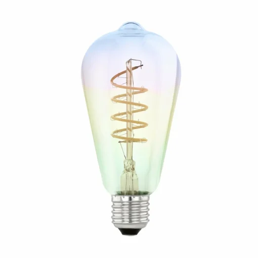 EGLO Ampoule LED E27 4W ST64 820 filament irisé dim| Lampes Led À Intensité Variable|Ampoules Led