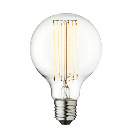 DESIGN BY US Ampoule LED Globe, E27, Ø 8 cm, 3,5 W, 2.200 K, intensité variable| Lampes Led À Intensité Variable|Ampoules Led
