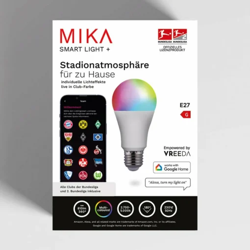 JUST LIGHT. Ampoule LED Mika ambiance stade, E27 10 W RGBW| Ampoules Connectées Et Intelligentes|Ampoules Connectées Et Intelligentes