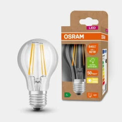OSRAM Ampoule LED E27 A60 4W 840lm 3.000K claire| Ampoules Filament|Ampoules Filament