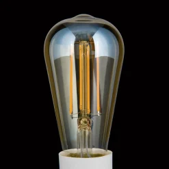 ORION Ampoule rustique LED E27 ST64 6W ambrée 2 200K dim| Lampes Led À Intensité Variable|Ampoules Led