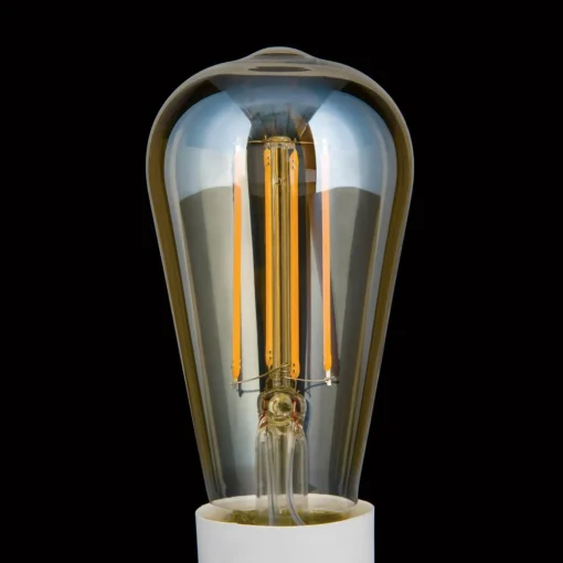 ORION Ampoule rustique LED E27 ST64 6W ambrée 2 200K dim| Lampes Led À Intensité Variable|Ampoules Led