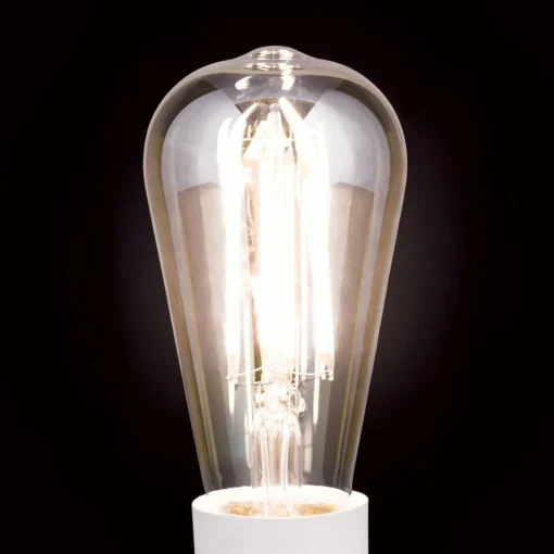 ORION Ampoule rustique LED E27 ST64 6W ambrée 2 200K dim| Lampes Led À Intensité Variable|Ampoules Led