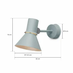Anglepoise Type 80 W1 applique, gris brume| Appliques Murales Led|Appliques Murales