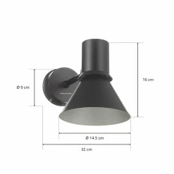 Anglepoise Type 80 W1 applique, noir mat| Appliques Murales Led|Appliques Murales