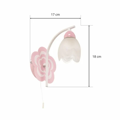 Alfa Applique chambre d’enfants Mailin en rose| Appliques Murales Led|Appliques Murales