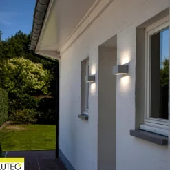 LUTEC Applique d'extérieur LED Gemini 14 cm, blanche| Appliques Murales Led|Appliques Murales