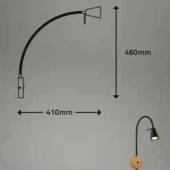 Briloner Applique LED 2180015 avec détail en bois| Appliques Murales Led|Appliques Murales