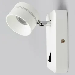 Lucande Applique LED blanche Vidda mobile à interrupteur| Luminaires Led D'Intérieur