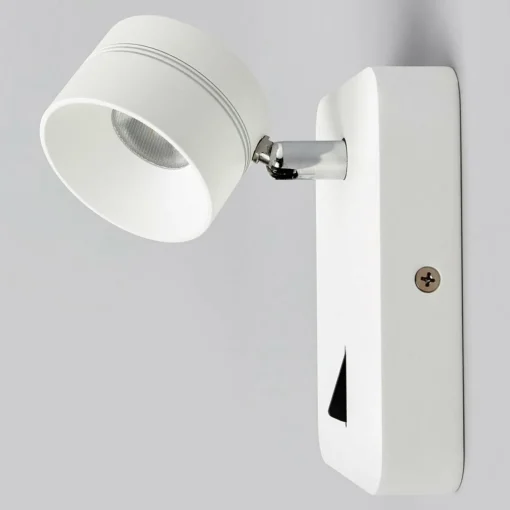 Lucande Applique LED blanche Vidda mobile à interrupteur| Luminaires Led D'Intérieur